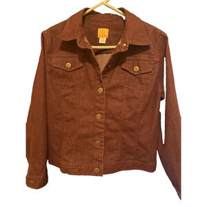 Ruby Rd. Cranberry Jean Denim Jacket Women’s Size 16 Super Cute